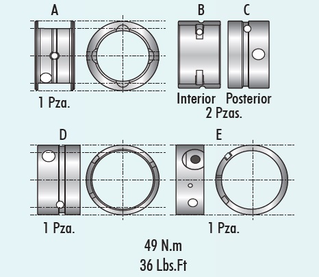 COJINETES DE BANCADA MORESA